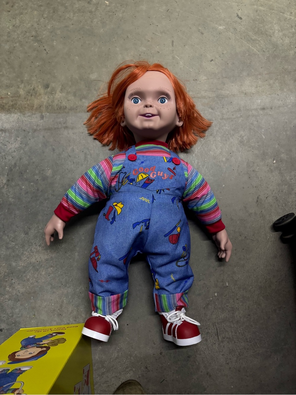 Chucky Style Red-Haired Doll in Blue Overalls - Kids Toys